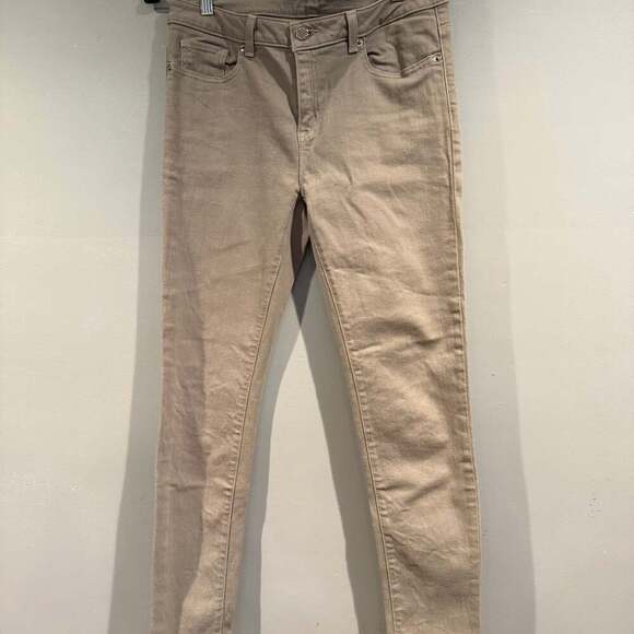 Michael Kors Tan Slim-Fit Stretch-Cotton Jeans - Picture 1 of 3
